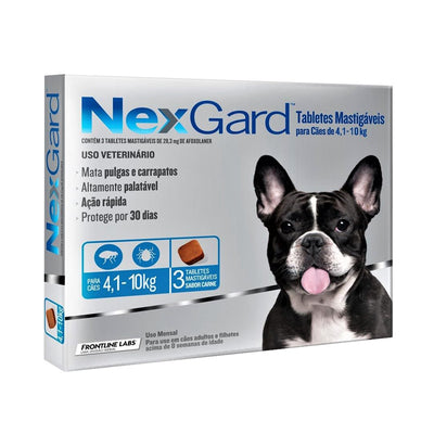 NexGard® Antiparasitario Perro 4 A 10 Kgs 3 Tabletas