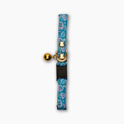 Catit Collar Ajustable Azul con Corazones Rosa Gatos