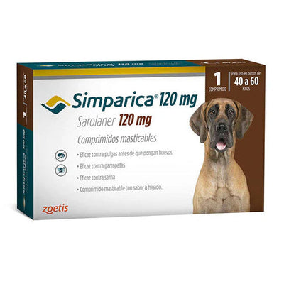 Simparica Zoetis Perros 120mg 40K - 60K