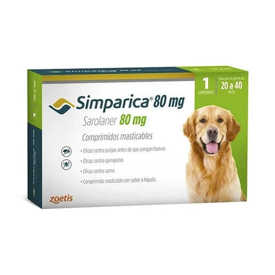 Simparica Zoetis Perros 80mg 20K - 40K