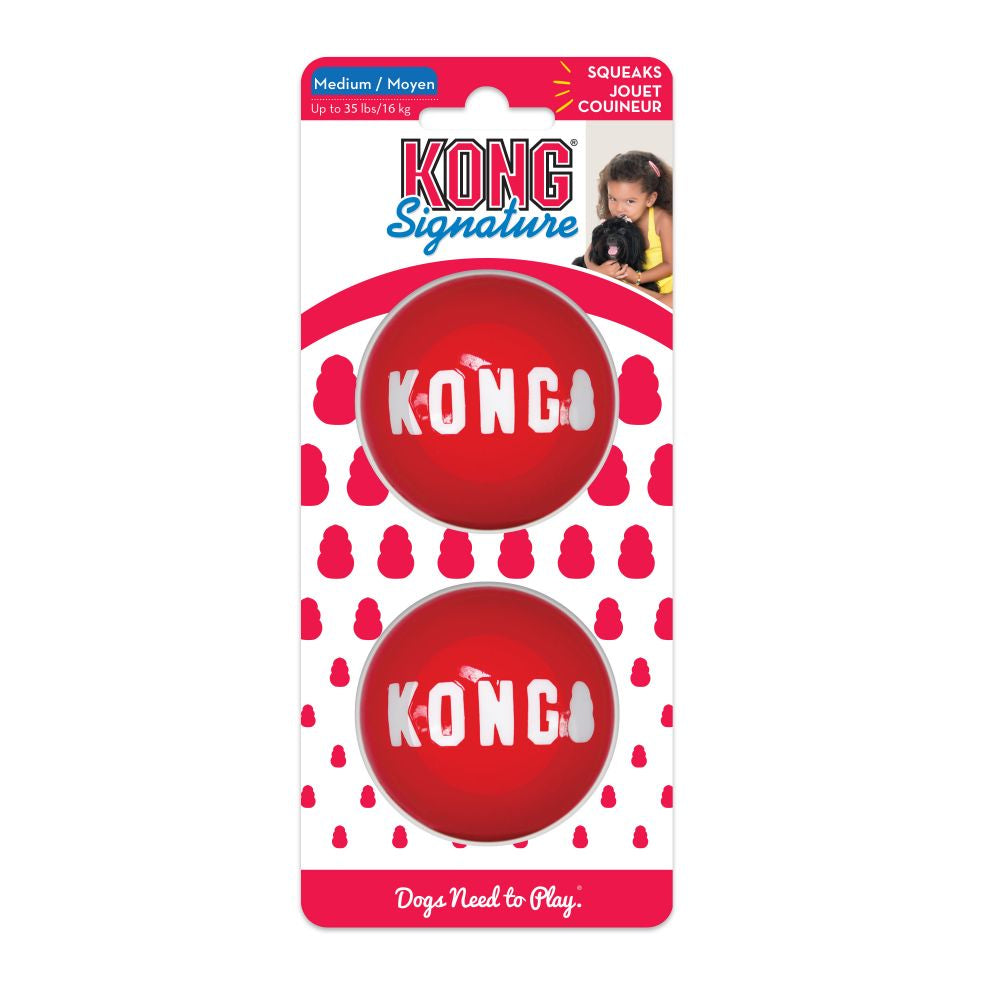 Kong Dog Signature Ball 2 pack M