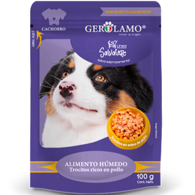 Gerolamo Salvatore Perro Pouch Cachorro Pollo 100g