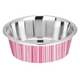 Kumar Plato Blanco con Rayas Rosa Perros