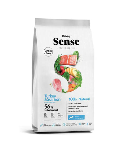 Dibaq Sense Perro Cachorros Pavo y Salmon 2K