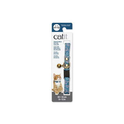 Catit Collar Ajustable Azul con Corazones Rosa Gatos