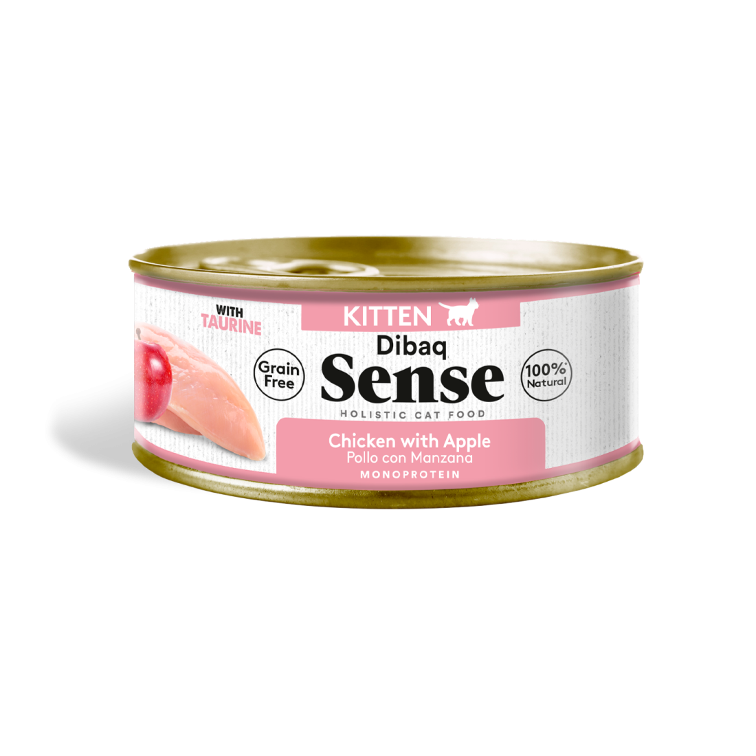 Dibaq Sense Gato Kitten Lata Pollo con Manzana 70gr