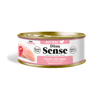 Dibaq Sense Gato Kitten Lata Pollo con Manzana 70gr