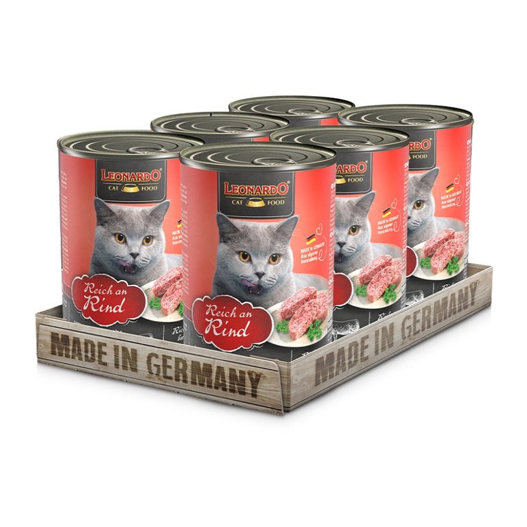 Pack 6un Leonardo Quality Selection Ternera Lata Gatos