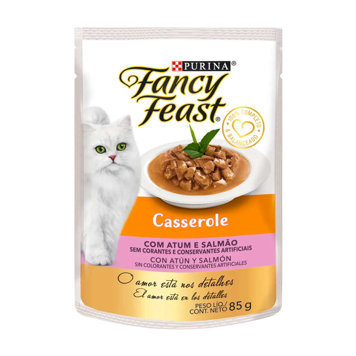 Fancy Feast Casserole con Atún y Salmón Gatos 85g