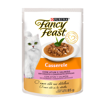 Fancy Feast Casserole con Atún y Salmón Gatos 85g