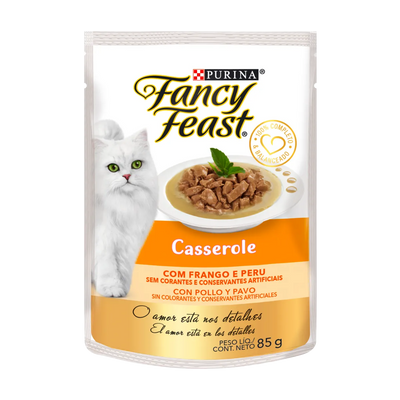 Fancy Feast Casserole con Pollo y Pavo Gatos 85g