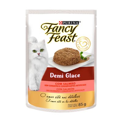 Fancy Feast Demi Glace con Salmón Gatos 85g