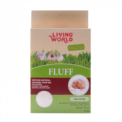 Living World Fluff Material Para Anidar Exóticos 60g