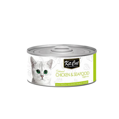 Kitcat Lata Gato Deboned Chicken & Seafood Toppers 80g