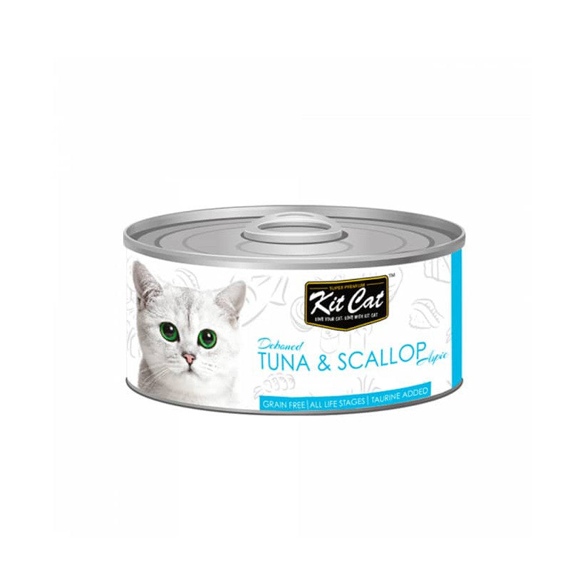 Kitcat Lata Gato Deboned Tuna & Scallop 80g