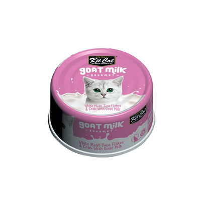 Kitcat Lata Gato Goat Milk Gourmet Tuna Flakes & Crab 70g