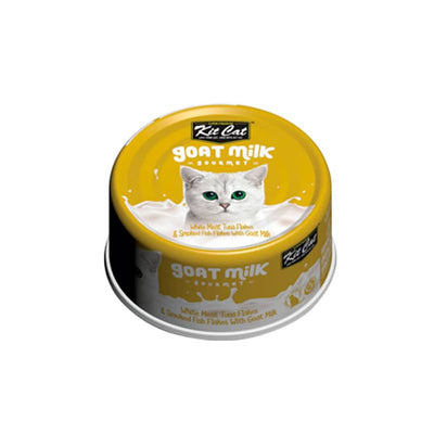 Kitcat Lata Gato Goat Milk Gourmet Tuna Flakes & Smoked Fish 70g