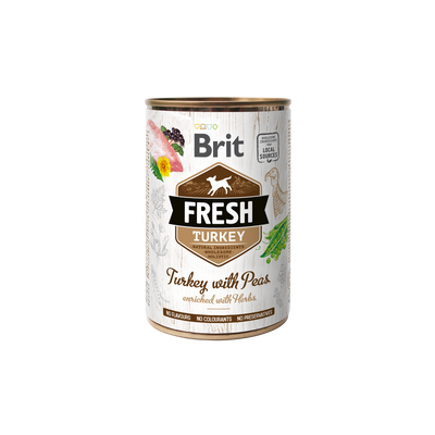 Brit care Fresh Lata Turkey y Peas 400g Perros