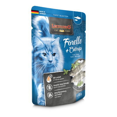 Leonardo Pouch Trucha y Catnip Gatos