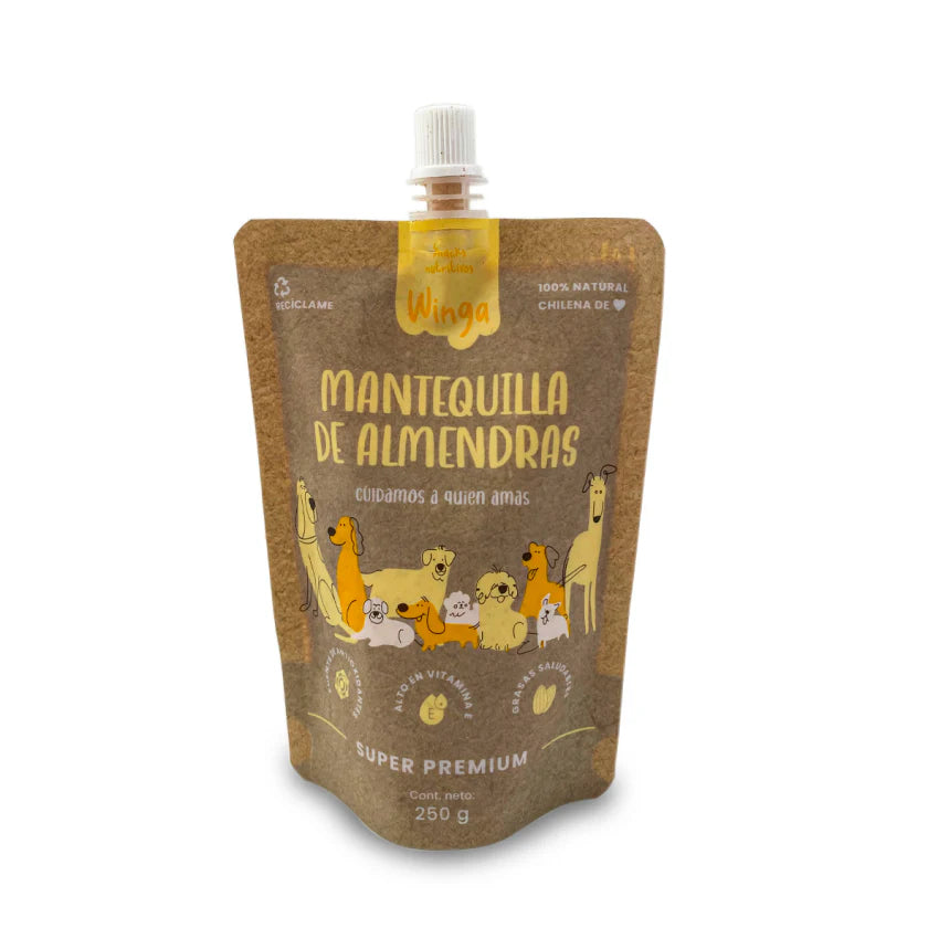 Winga Mantequilla Almendras Perros 250ml