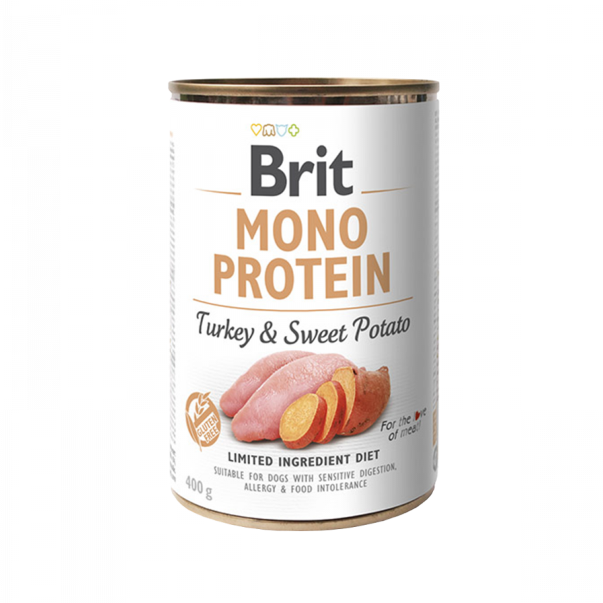 Brit care Mono Protein Lata Turkey & Sweet Potato Perros 400g