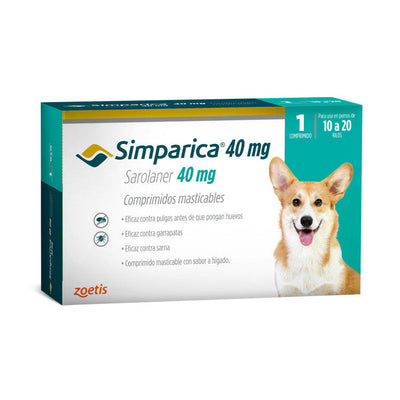 Simparica Zoetis Perros 40mg 10K - 20K