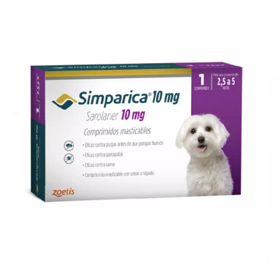 Simparica Zoetis Perros 10mg 2,5K - 5K