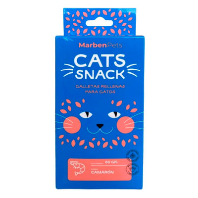 Cats Snack Galletas Rellenas Sabor Camarón 80g Gatos