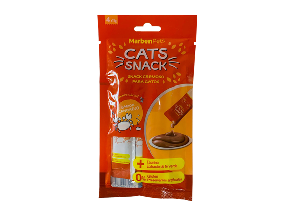 Cats Snack Tubito Cremoso Cangrejo Gatos