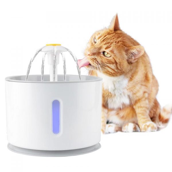 Bebedero Fuente de Agua Gatos Redonda 2.4 Lts
