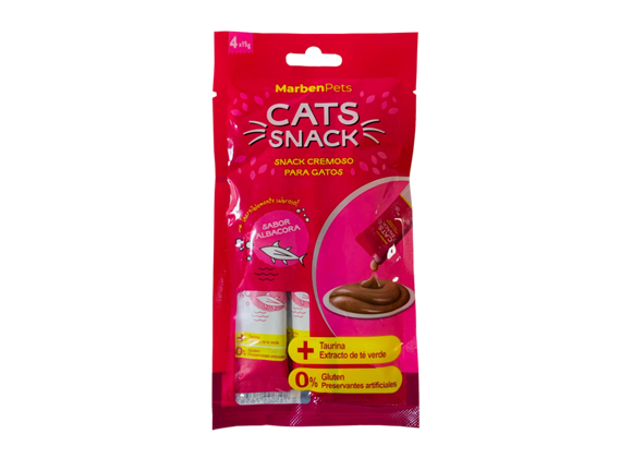 Cats Snack Tubito Cremoso Albacora Gatos