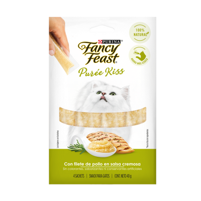 PURINA® Fancy Feast Puree Kiss Pollo Gatos