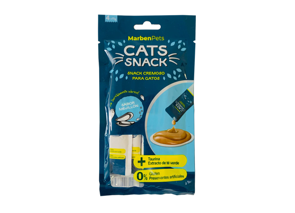 Cats Snack Tubito Cremoso Mejillon Gatos