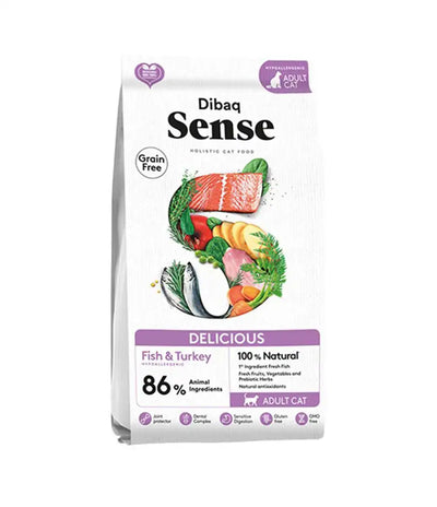 Dibaq Sense Gatos Adultos Pescado Y Pavo