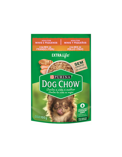 PURINA® DOG CHOW® Pouch Perros Minis y Pequeños Pollo Y Pavo