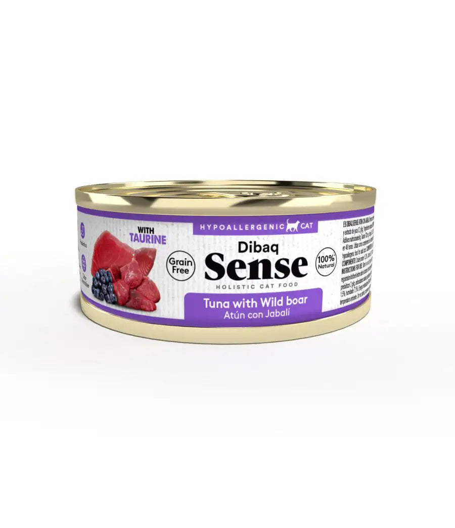 Dibaq Sense Gatos Lata Atún y Jabalí 70gr