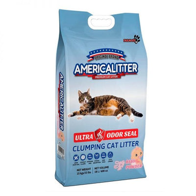 AmericaLitter™ Arena Sanitaria Ultra Odor Seal Baby Powder