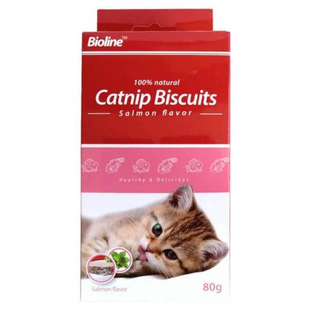 Bioline Galletas Catnip y Salmón 80g