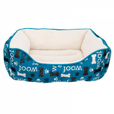 DOGIT Dreamwell Cama Rectangular Woof Azul