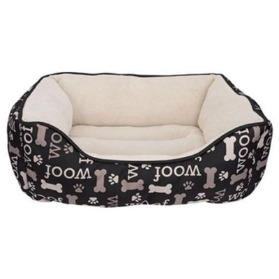 DOGIT Dreamwell Cama Rectangular Woof Negra