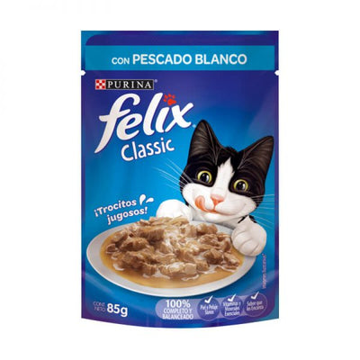 Felix Classic Gatos Pescado Blanco 85g