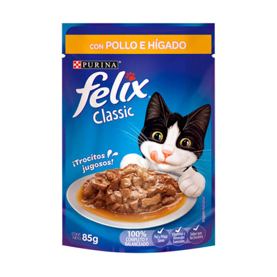 Felix Classic Gatos Pollo e Higado 85g