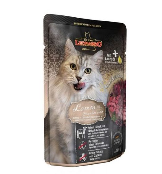 LEONARDO® Pouch Cordero y Arándano Gatos