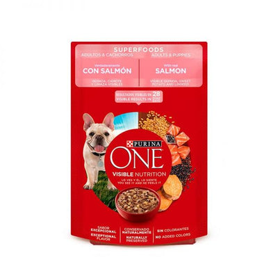 PURINA® ONE® Pouch Perro Adultos Y Cachorro Con Salmon