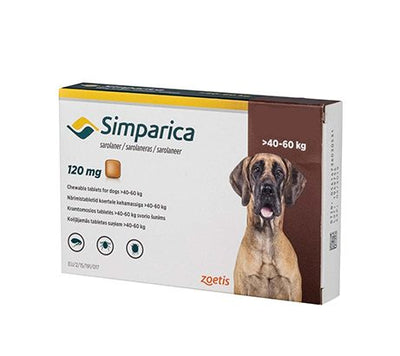 SIMPARICA® ZOETIS® Perros 120mg 40-60 Kg