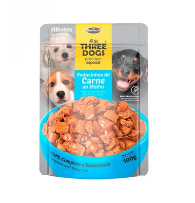 Three Dogs Sachet Carne 100g
